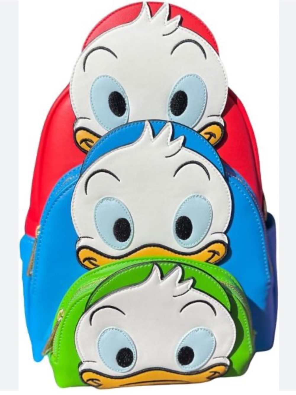 Donald Duck Huey Dewey Louie Trio Character Backpack - Hard Tag New!